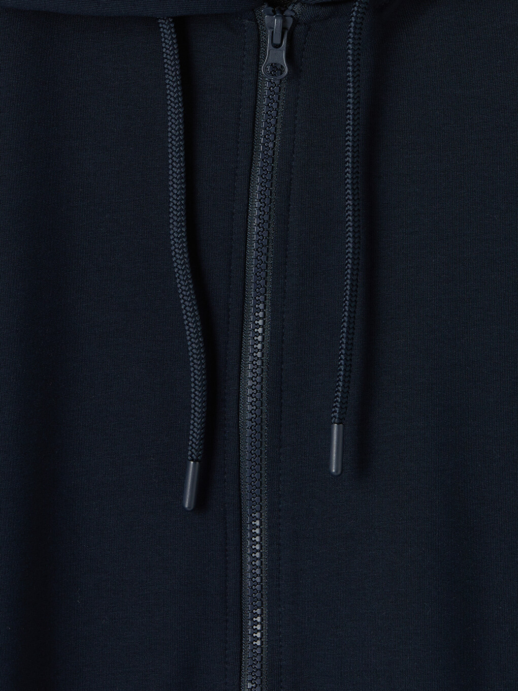 Lacivert Kapüşonlu Erkek Fermuarlı Sweatshirt-6