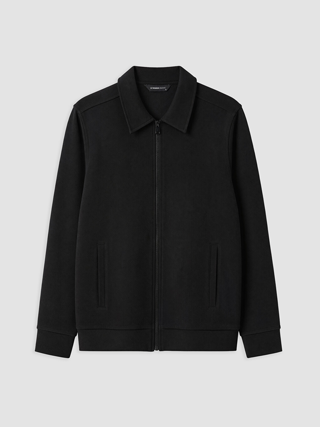 Polo Collar Men's Zip-up Sweatshirt