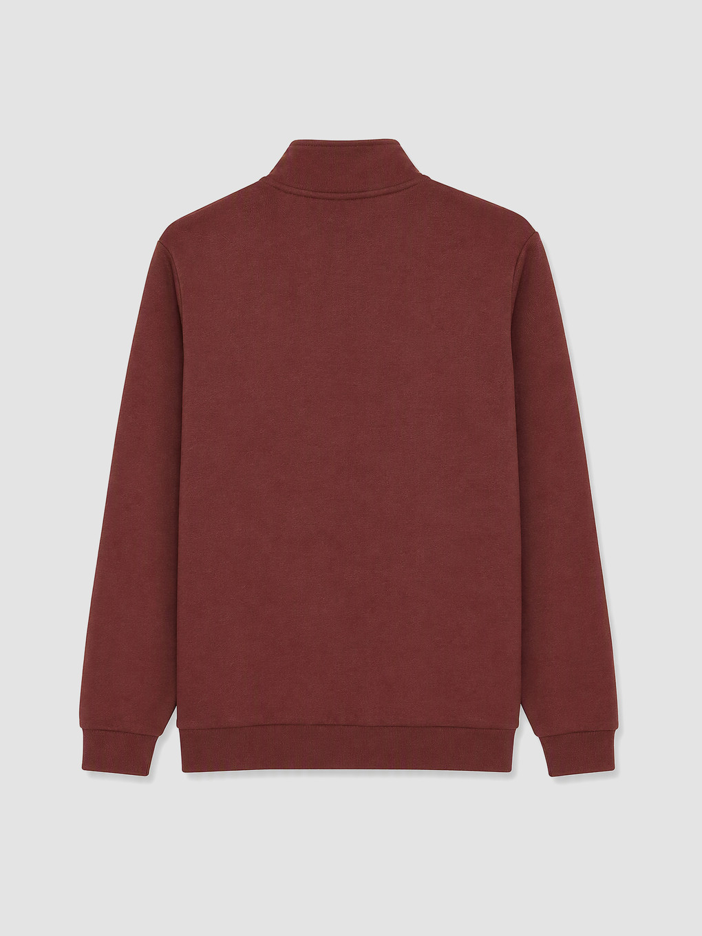 Man Brown Zip-up Sweatshirt-1