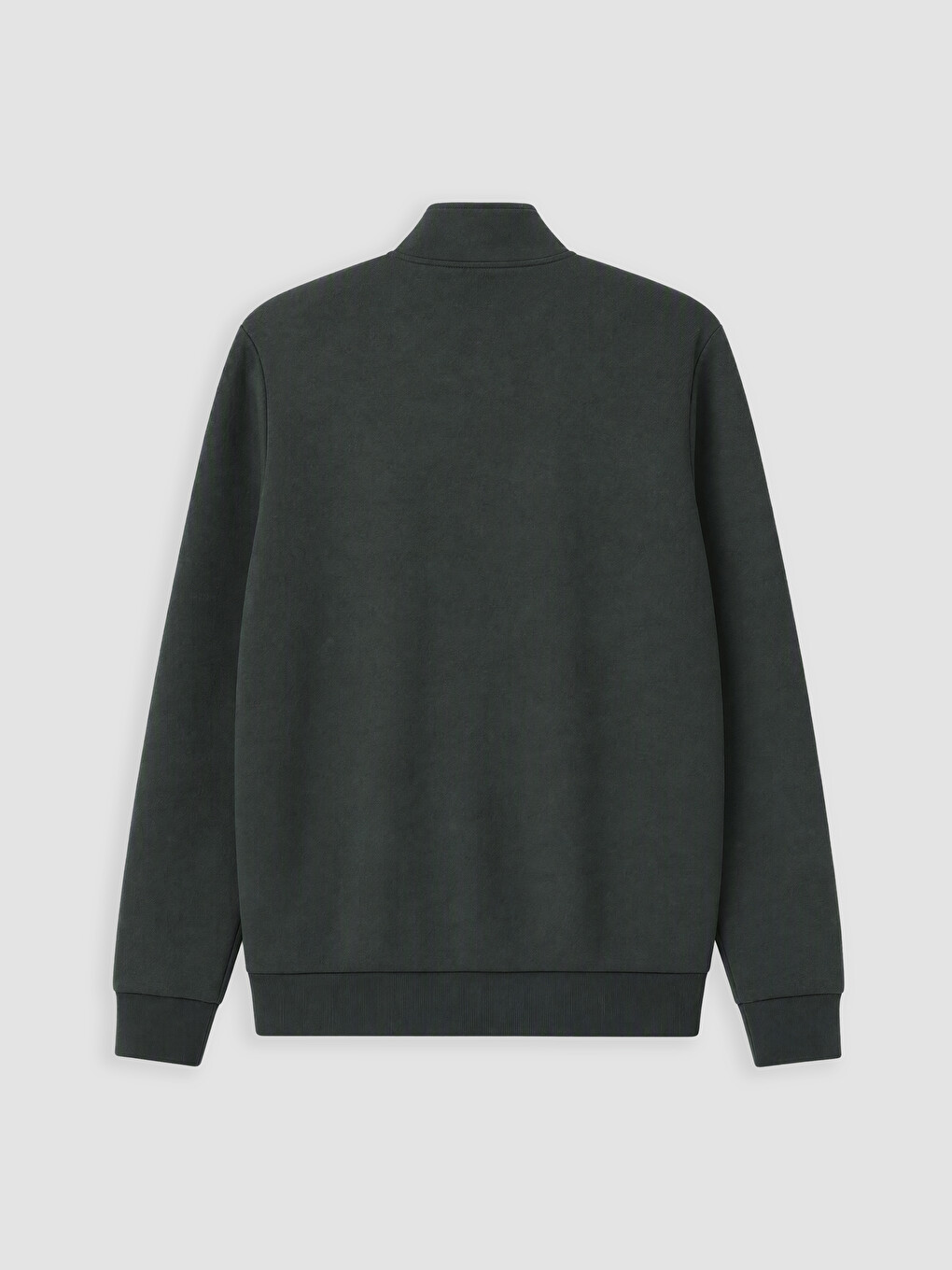 Man Green Zip-up Sweatshirt-2