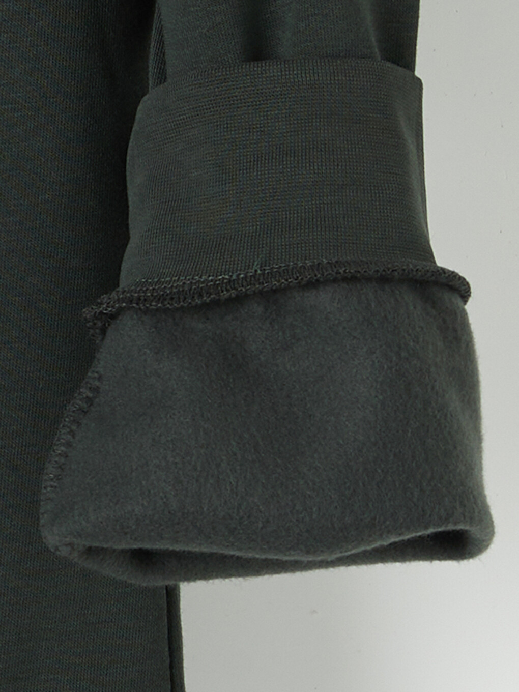 Man Green Zip-up Sweatshirt-3