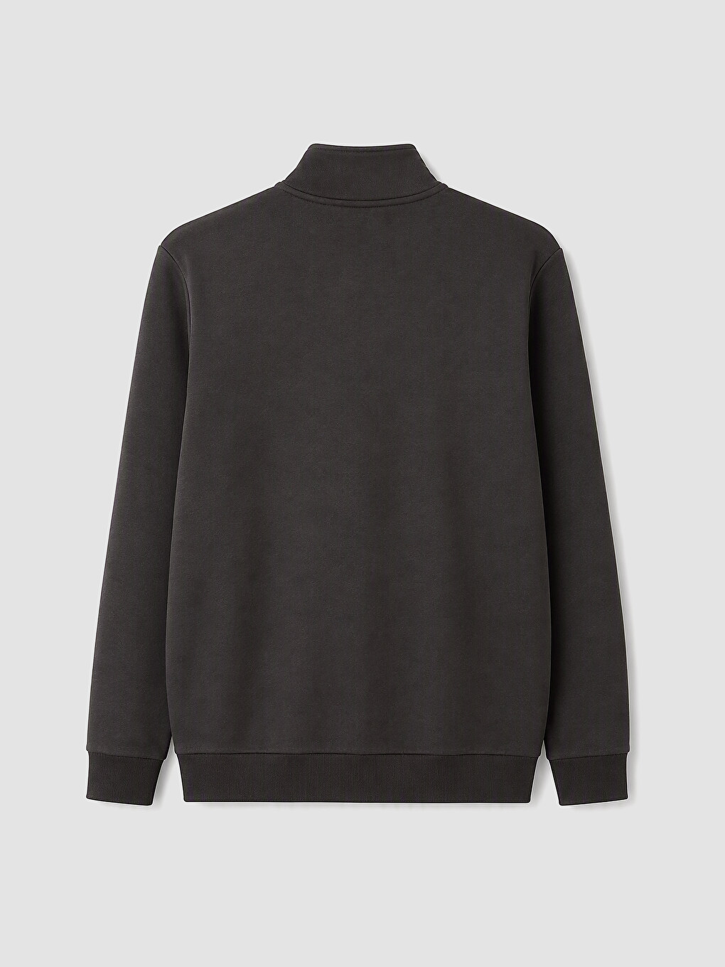 Dik Yaka Erkek Fermuarlı Sweatshirt-1