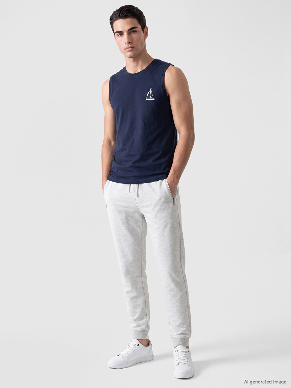 Gri Regular Fit Erkek Jogger Eşofman Altı