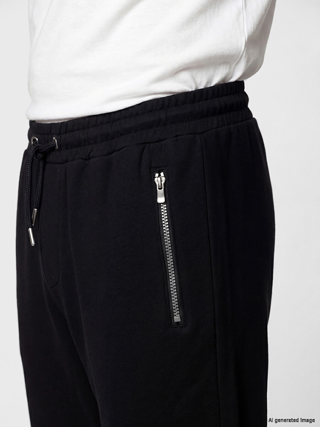 Siyah Regular Fit Erkek Jogger Eşofman Altı-2