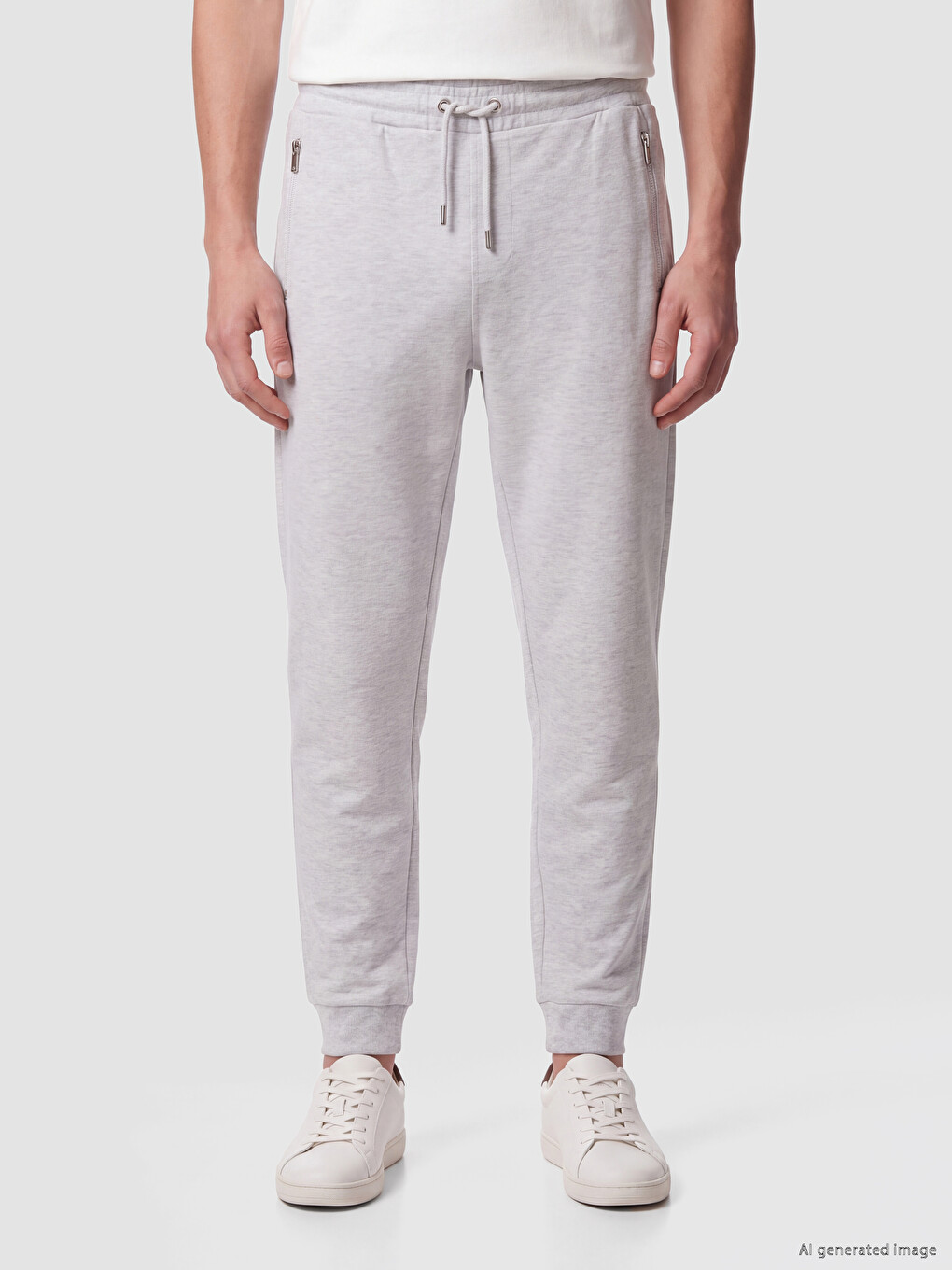 Gri Regular Fit Erkek Jogger Eşofman Altı-1