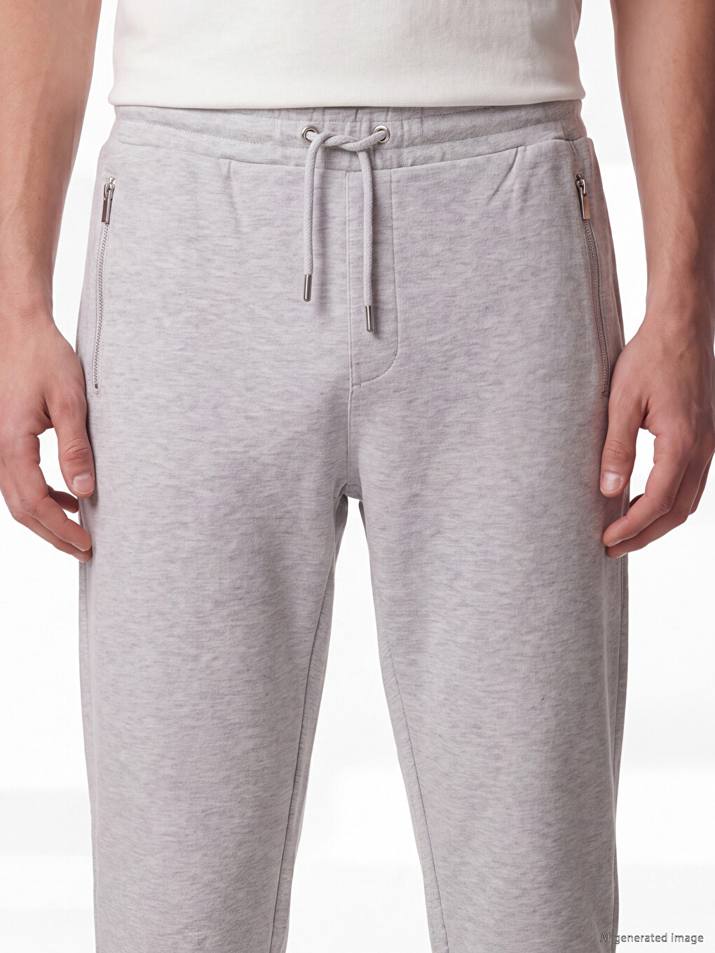 Gri Regular Fit Erkek Jogger Eşofman Altı-3