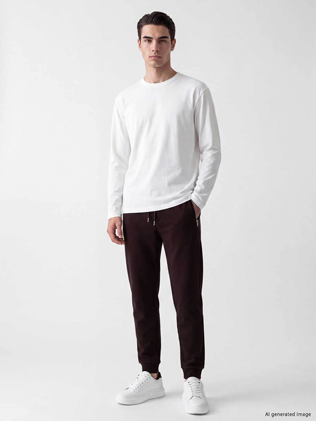 Kahverengi Regular Fit Erkek Jogger Eşofman Altı