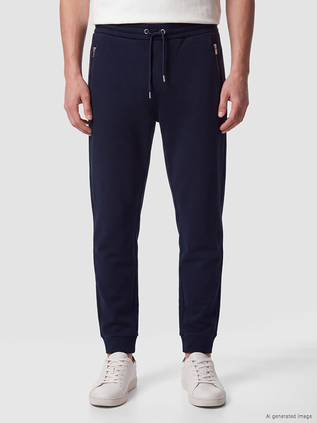 Mashkull Blu Pantallona Sportive Jogger-1