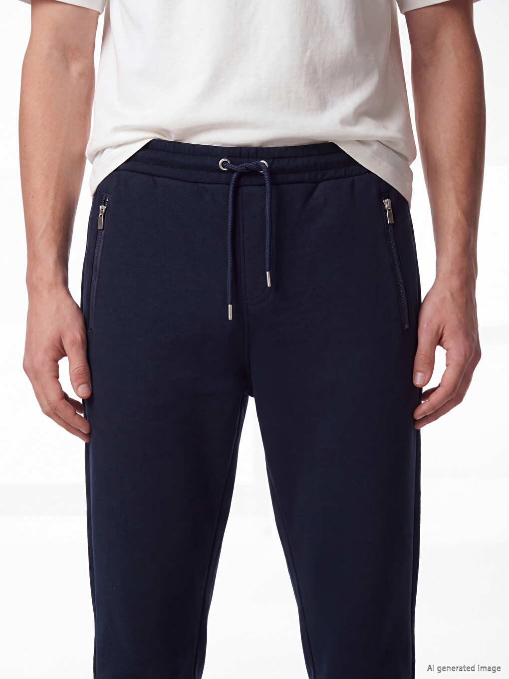 Mashkull Blu Pantallona Sportive Jogger-2