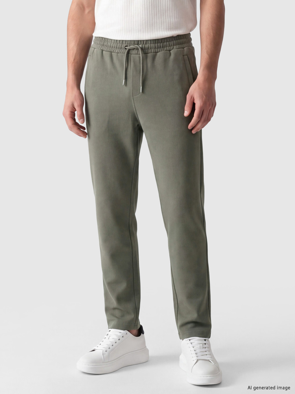 Haki Regular Fit Erkek Eşofman Altı-1