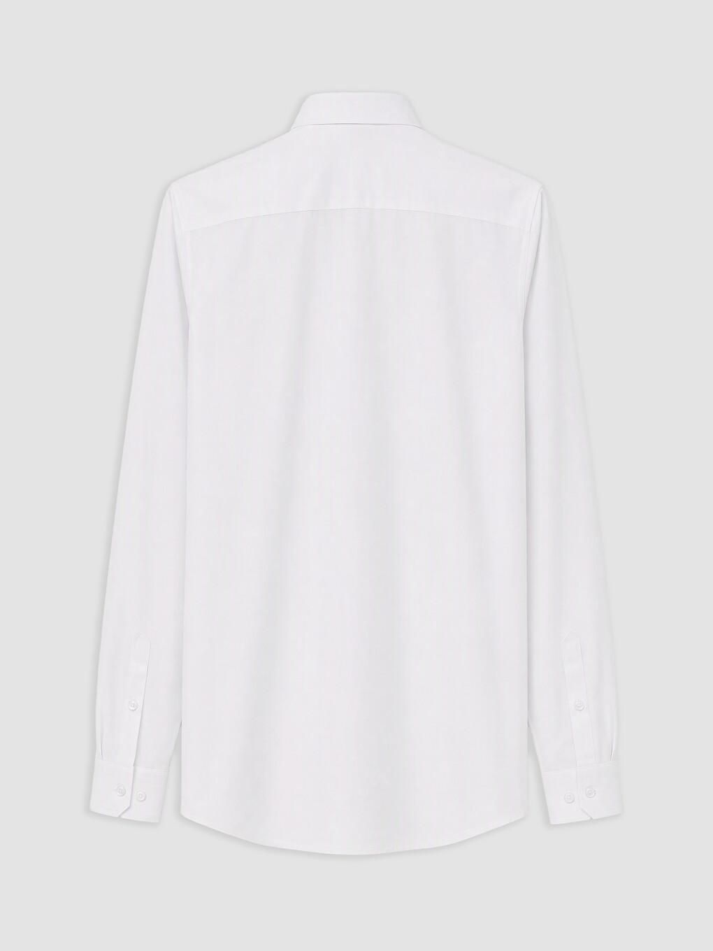 Beyaz Slim Fit Armürlü Erkek Gömlek-1