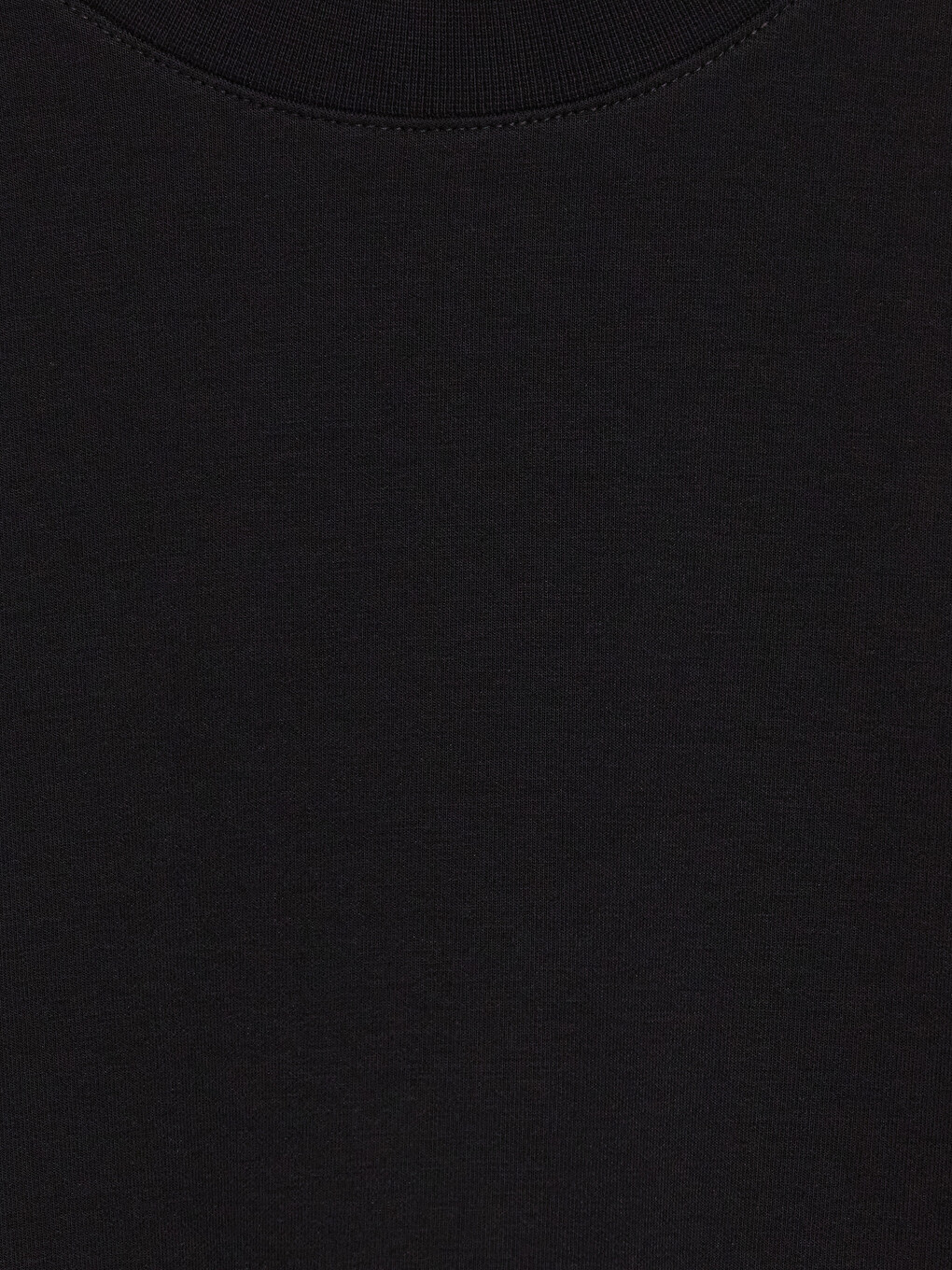 Siyah Bisiklet Yaka Erkek Sweatshirt-1