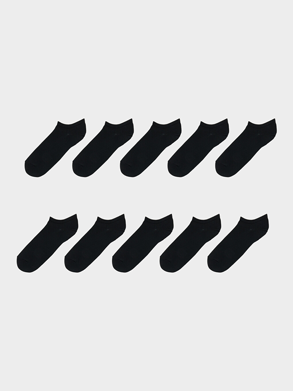 Siyah Erkek Sneaker Çorap 10'lu