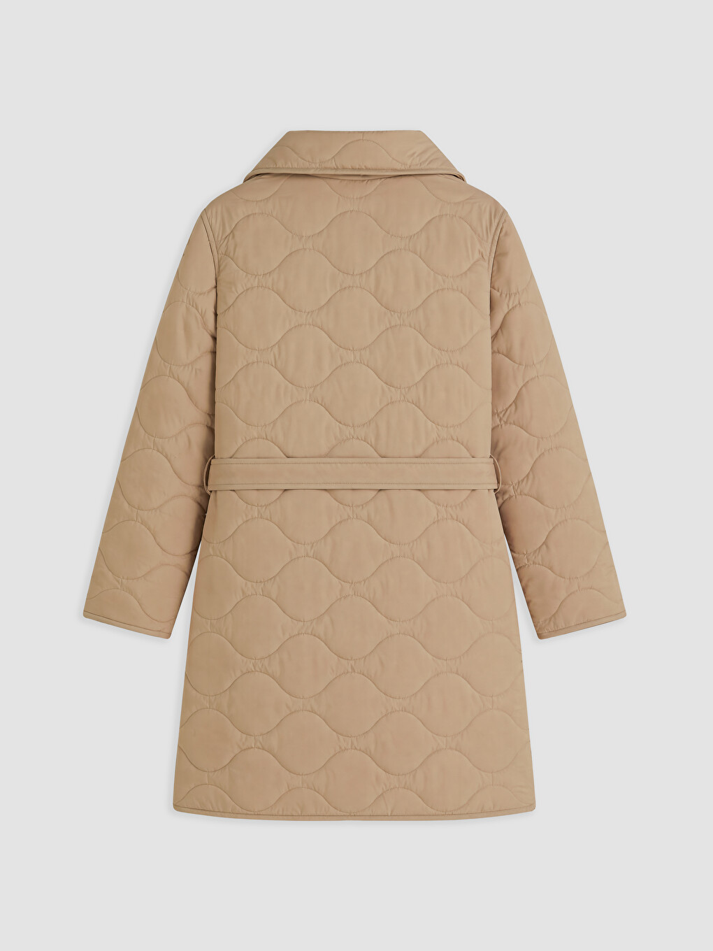 Woman Beige Puffer Coat-6