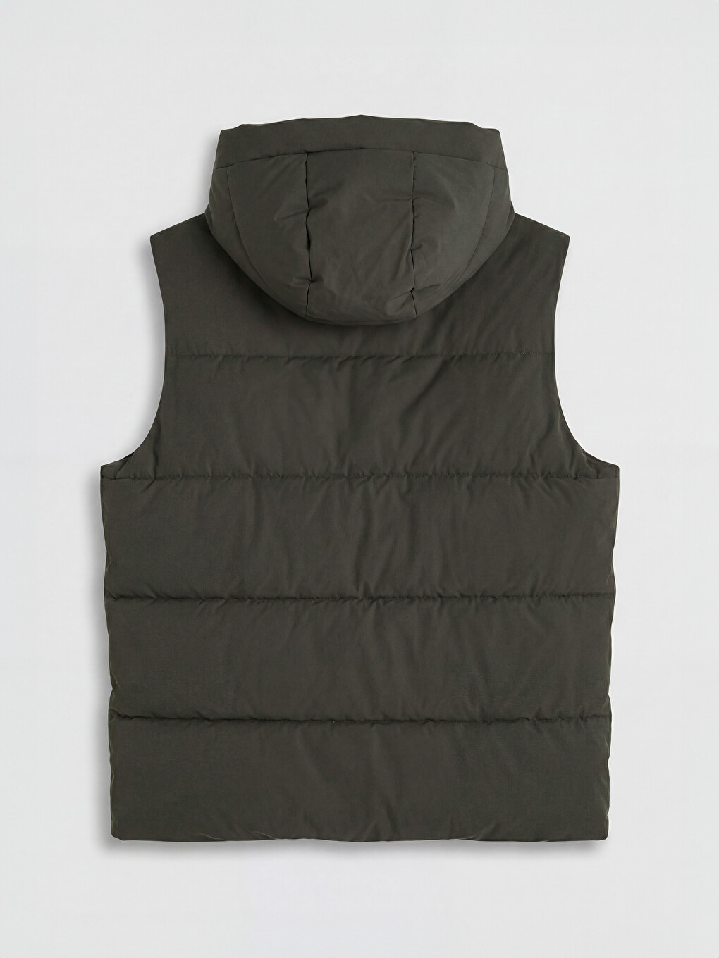 Mashkull Ngjyre Kaki Jelek Puffer-5