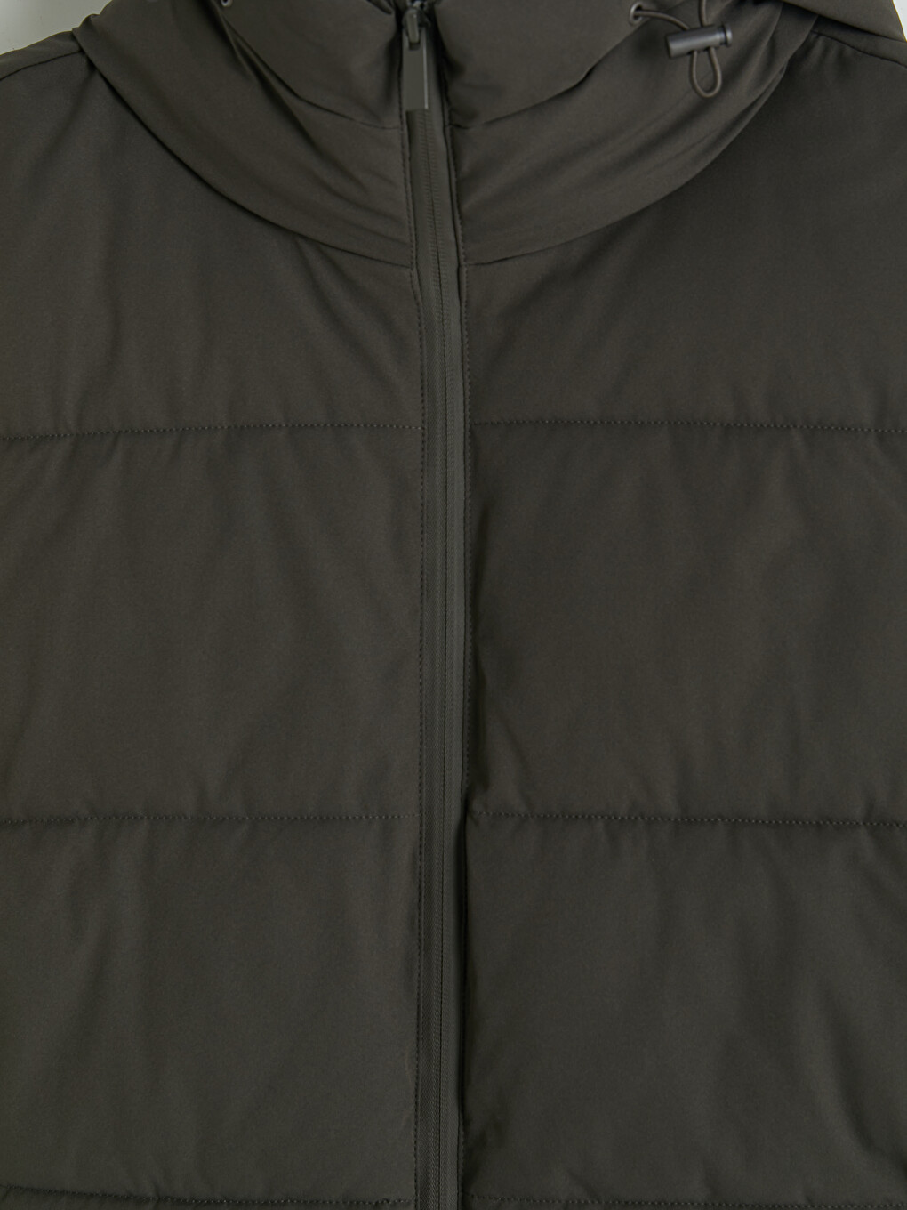 Mashkull Ngjyre Kaki Jelek Puffer-6