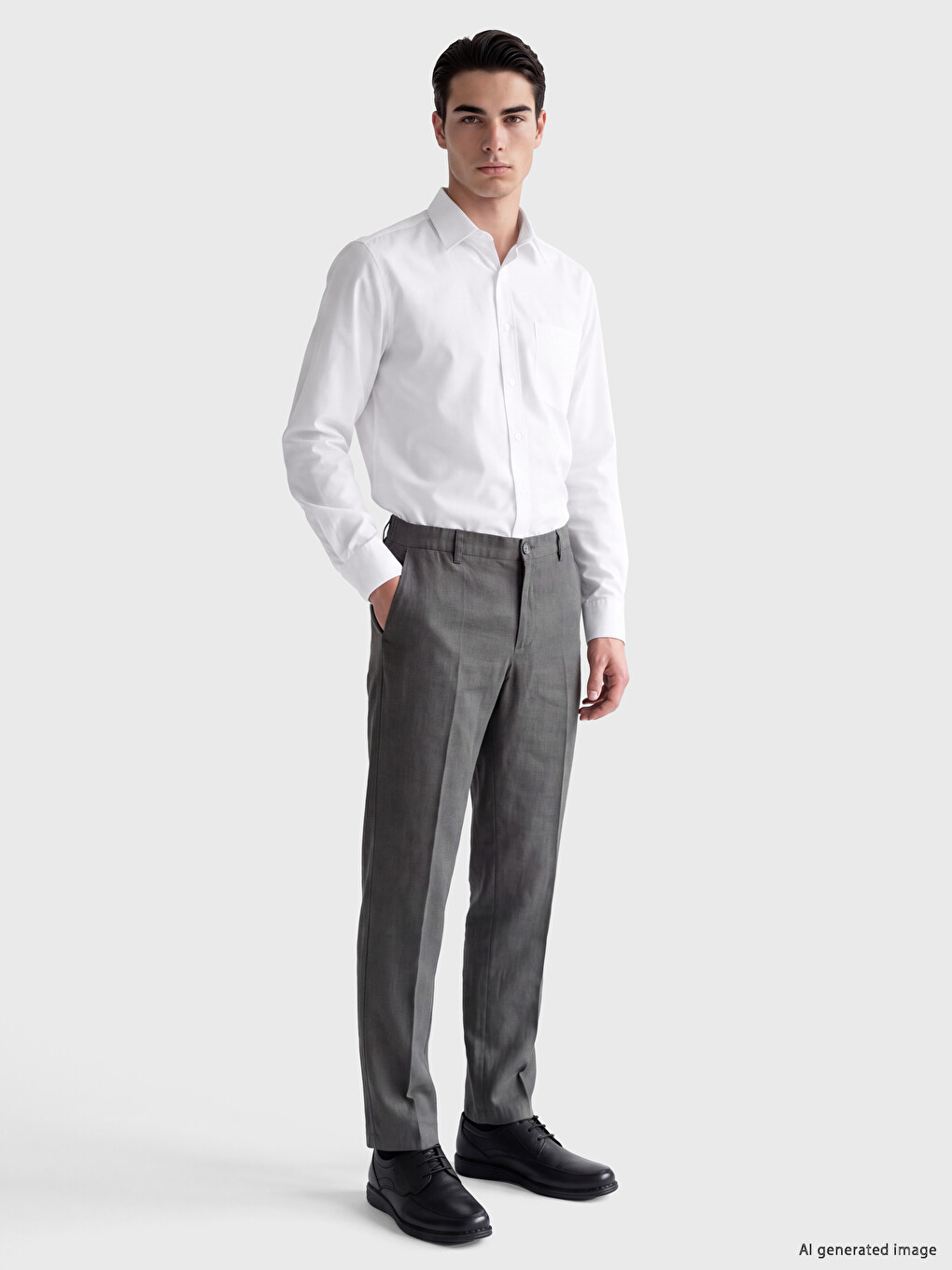 Regular Fit Poplin Men's Shirt-1