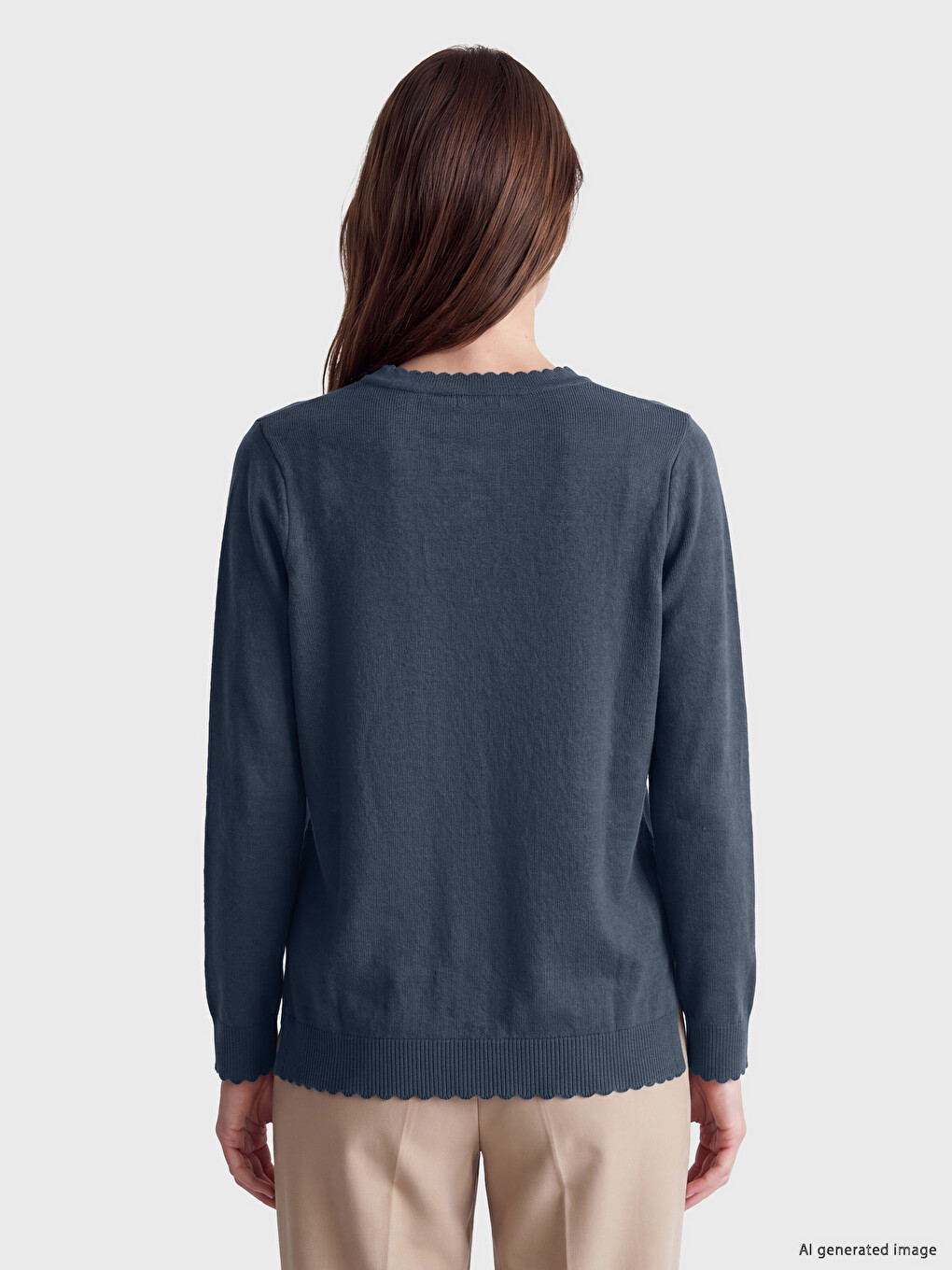 Crew Neck Women's Knitwear Cardigan-3
