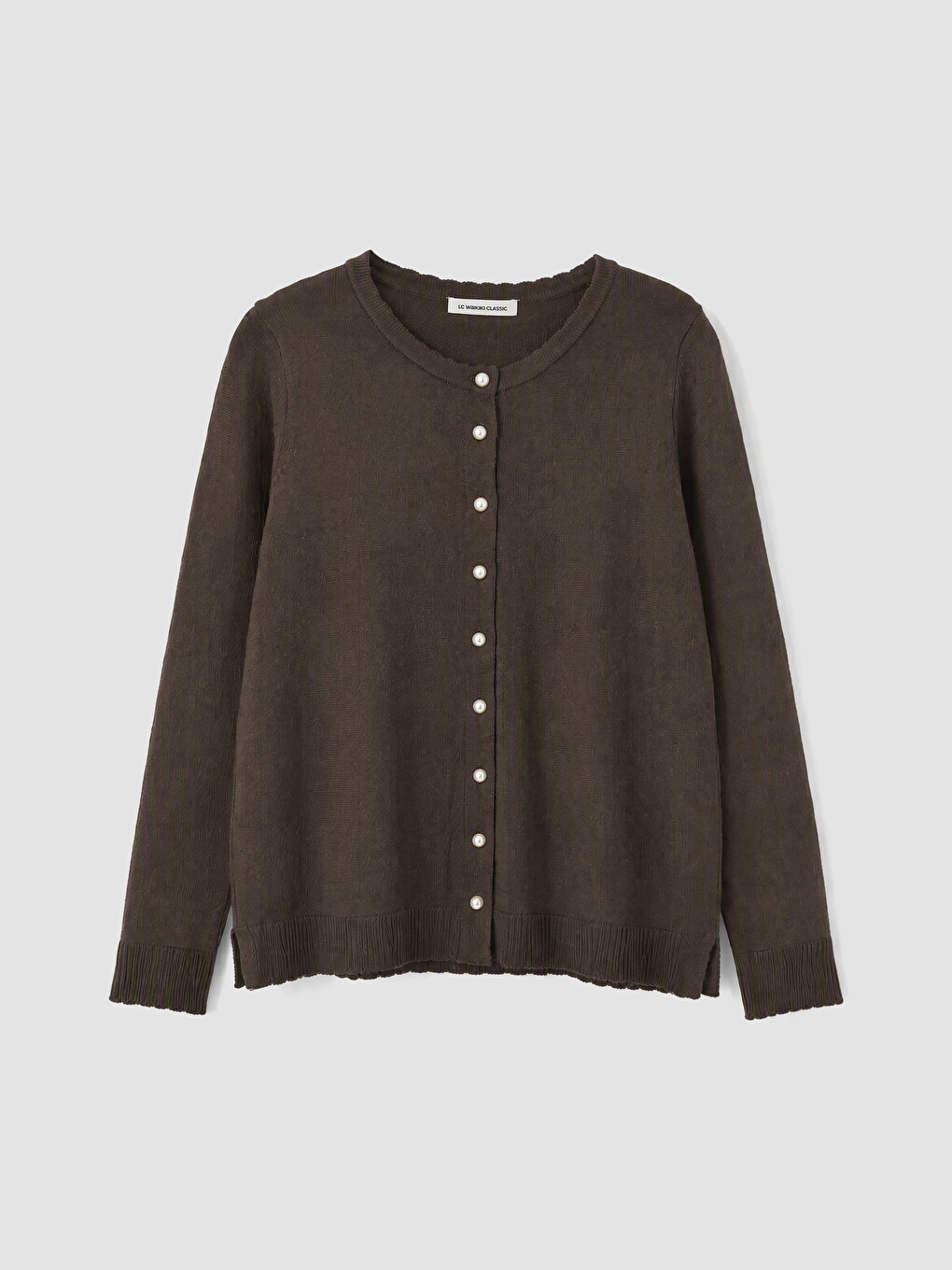 Crew Neck Women's Knitwear Cardigan-4