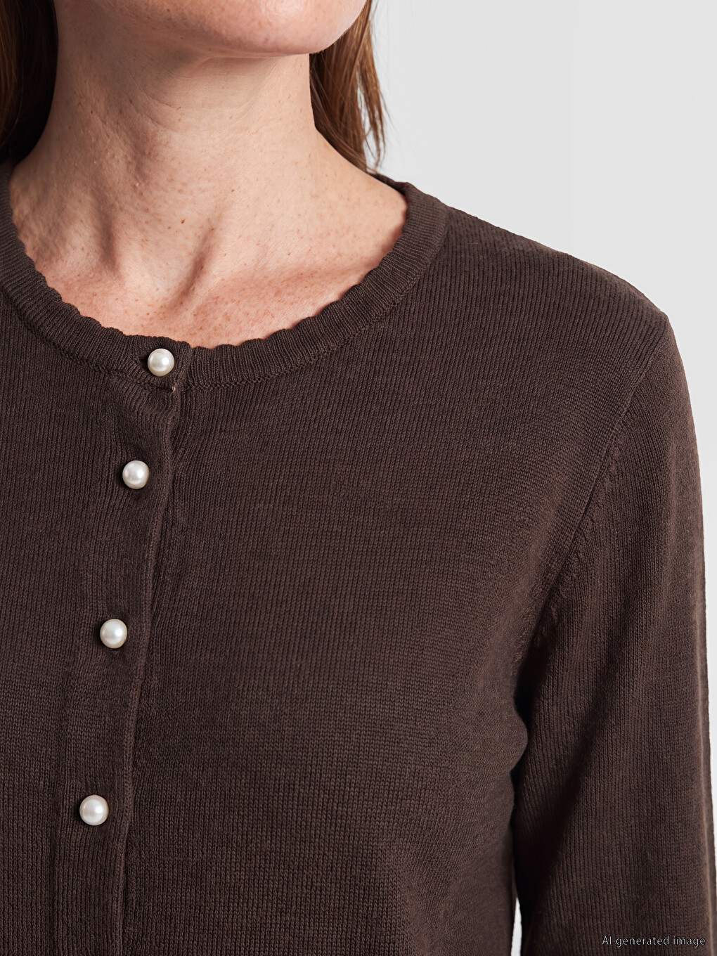 Crew Neck Women's Knitwear Cardigan-2