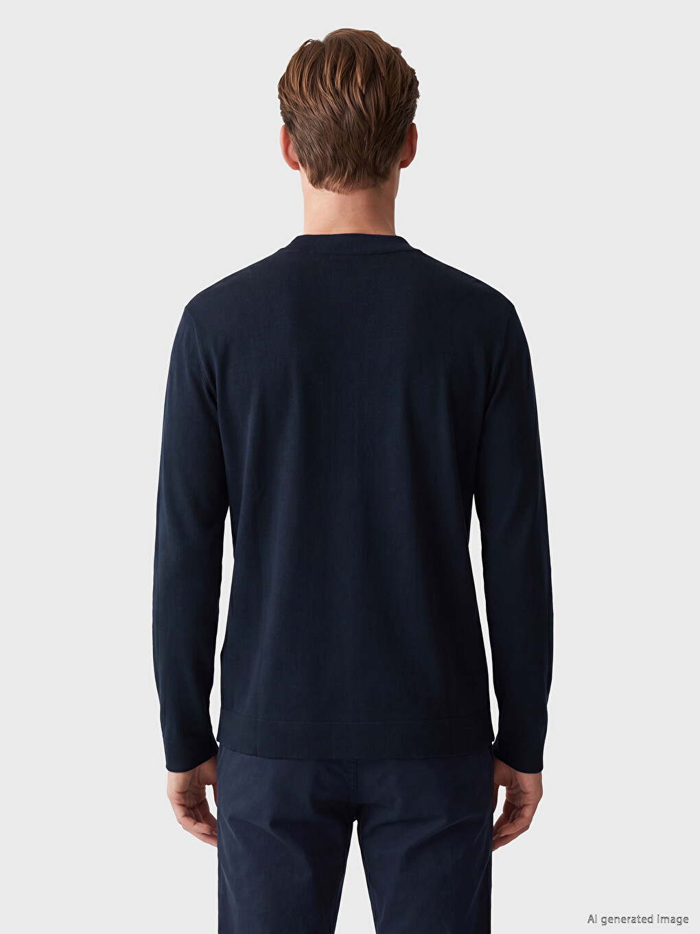 Cardigan Tricotat Pentru Bărbați Cu Guler Polo, Croială Regular Fit-3