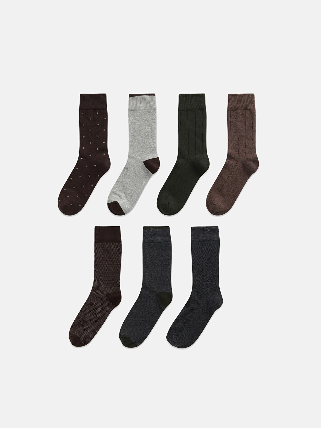 Patterned Men's Ankle Socks 7 Pack Pack
