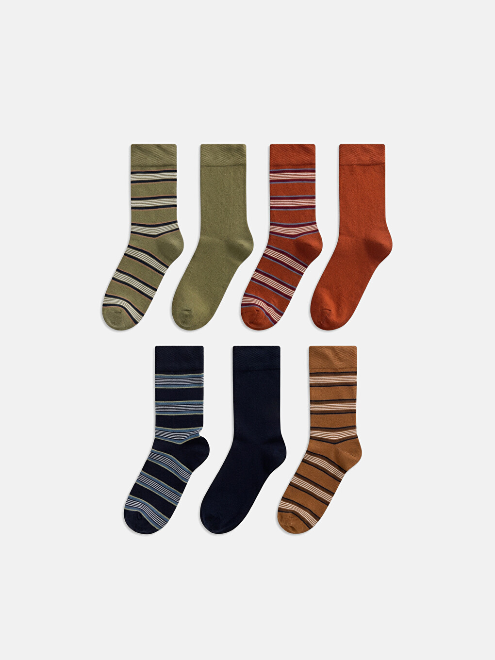 Chaussettes De Cheville Rayées Pour Homme Lot De 7