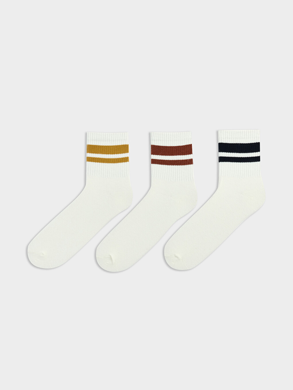 Lot De 3 Paires De Chaussettes De Cheville Rayées Pour Homme