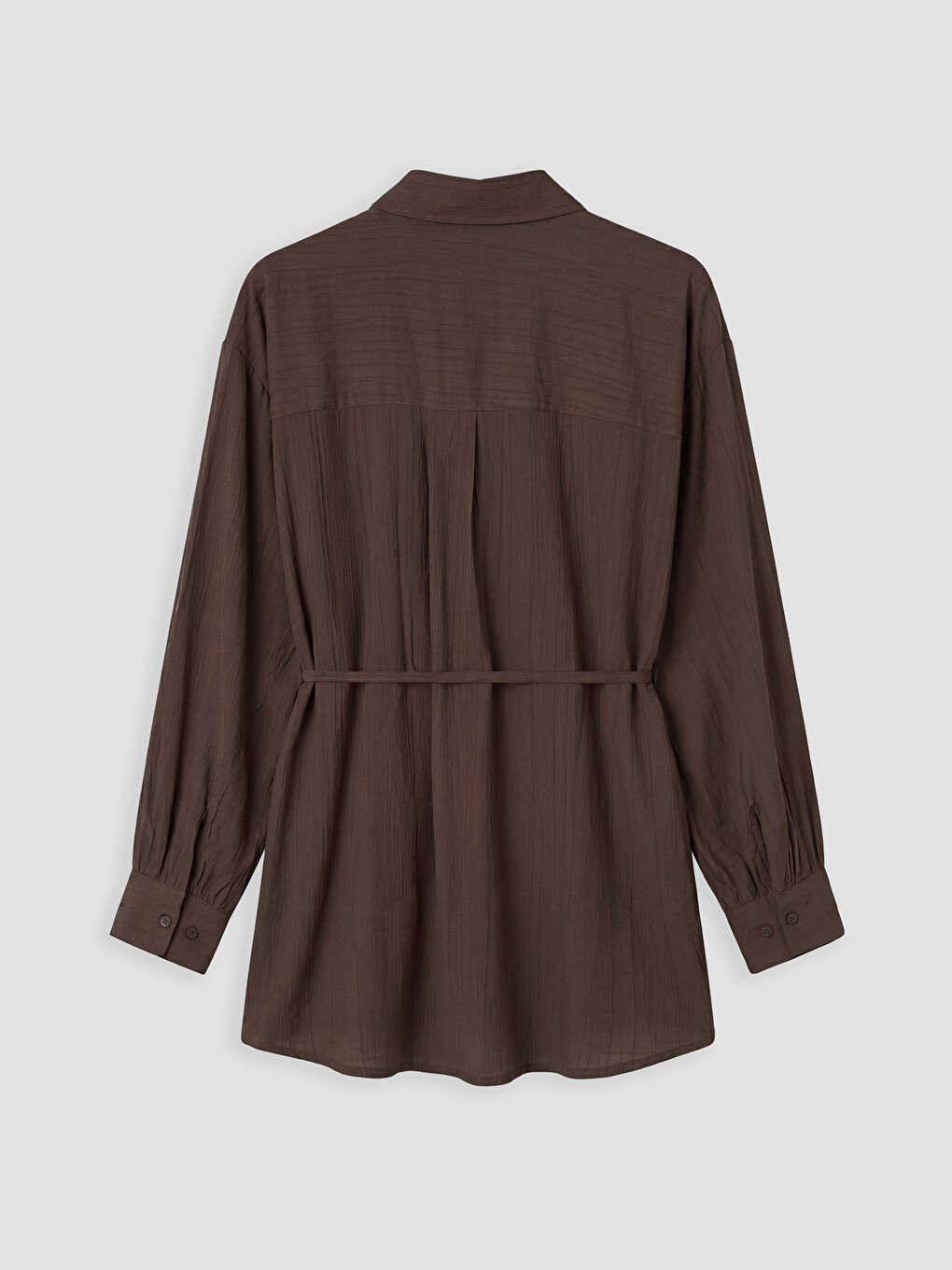 Belted Waist Women's Shirt Tunic-1
