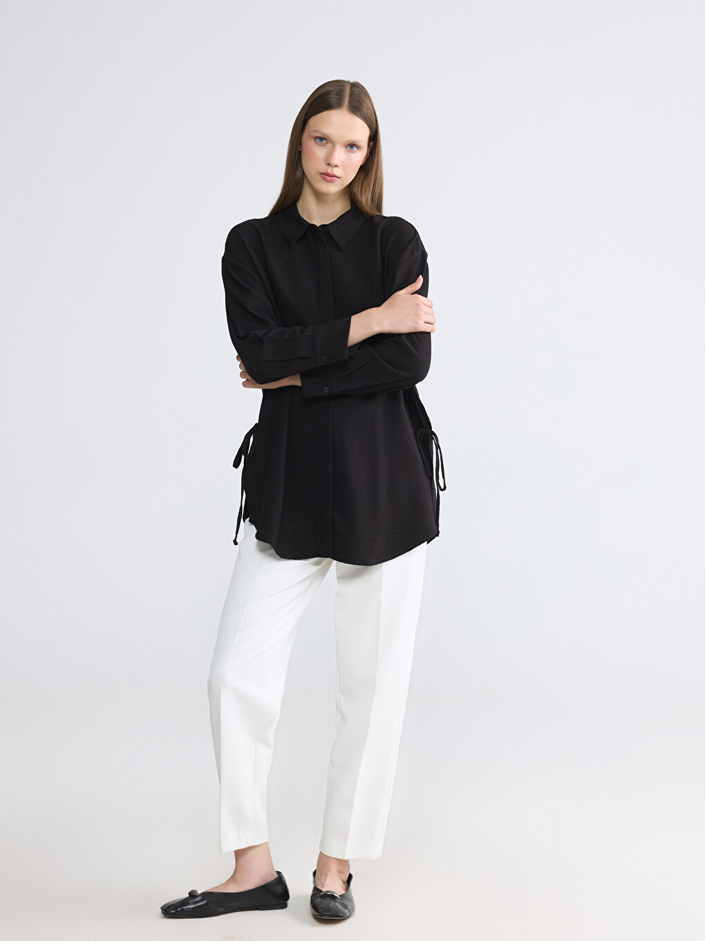 Sides Laced Women's Shirt Tunic-1