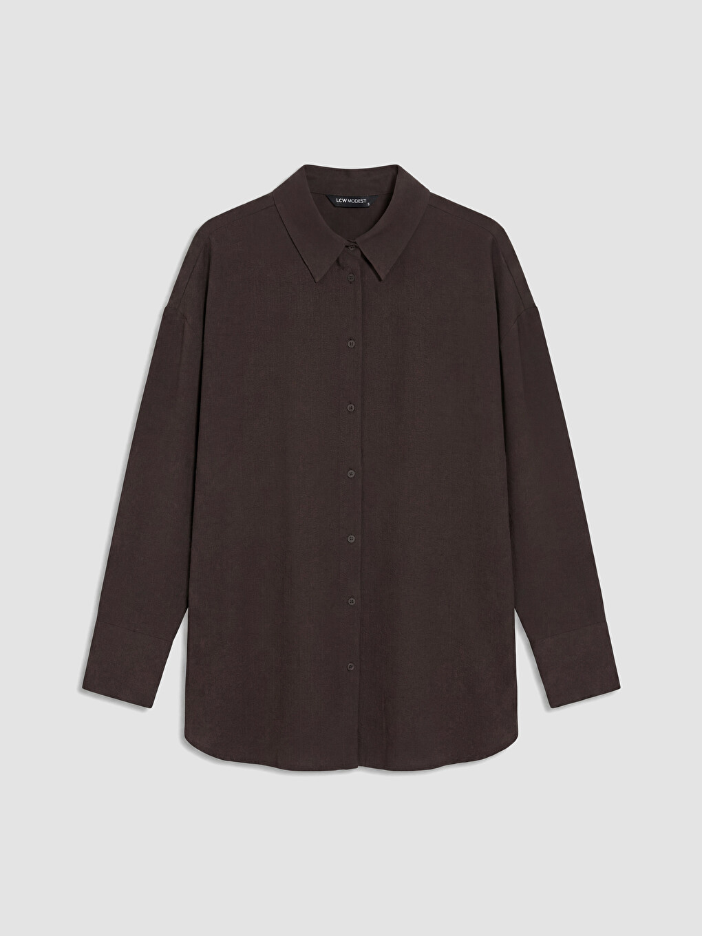 Linen-look Oversize Women's Shirt-4