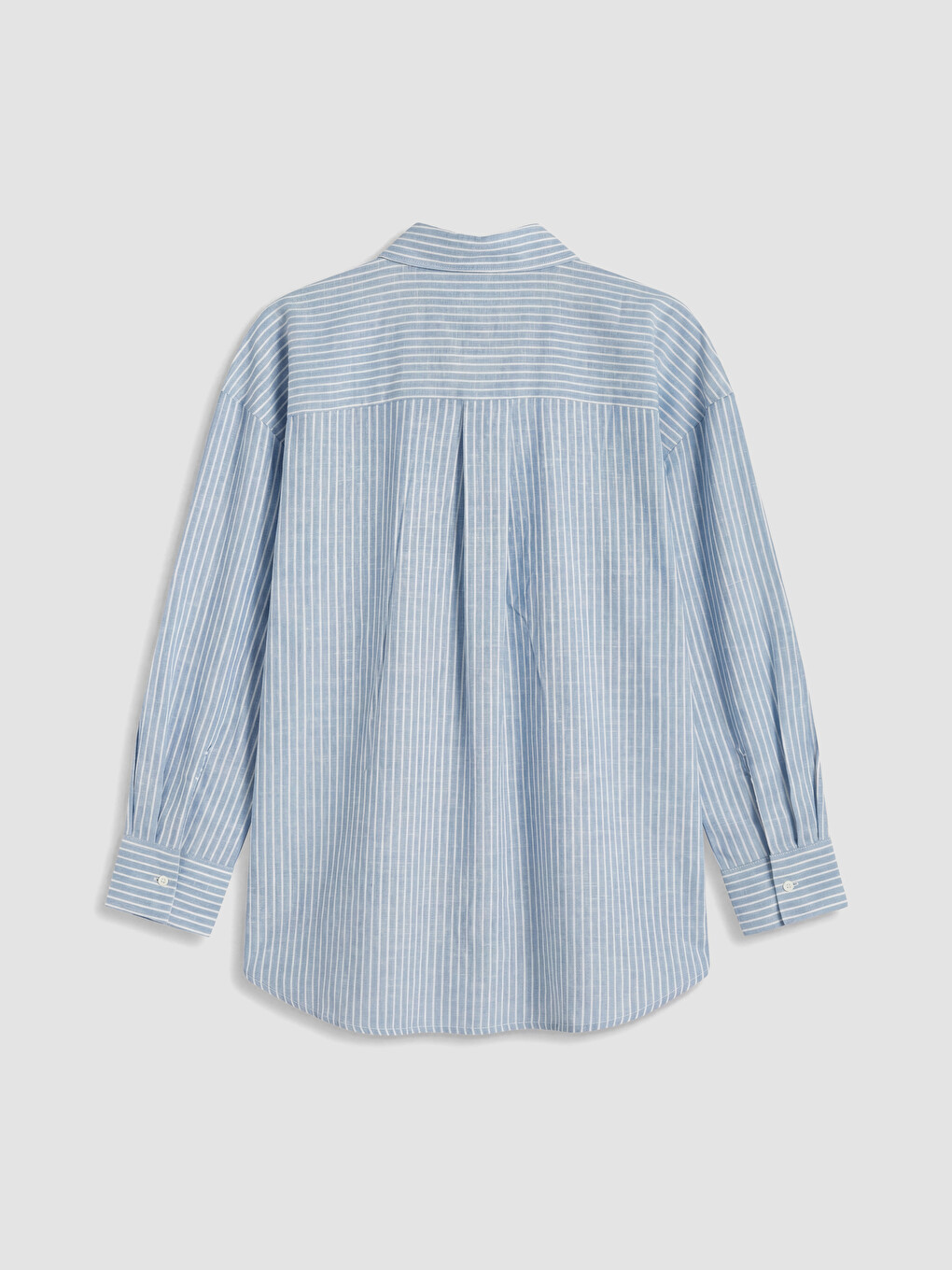 Striped Oversize Poplin Women's Shirt Tunic-6