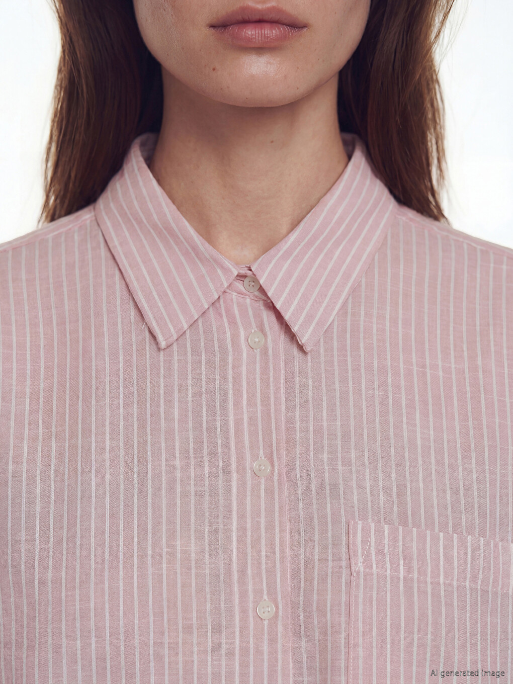 Striped Oversize Poplin Women's Shirt Tunic-2