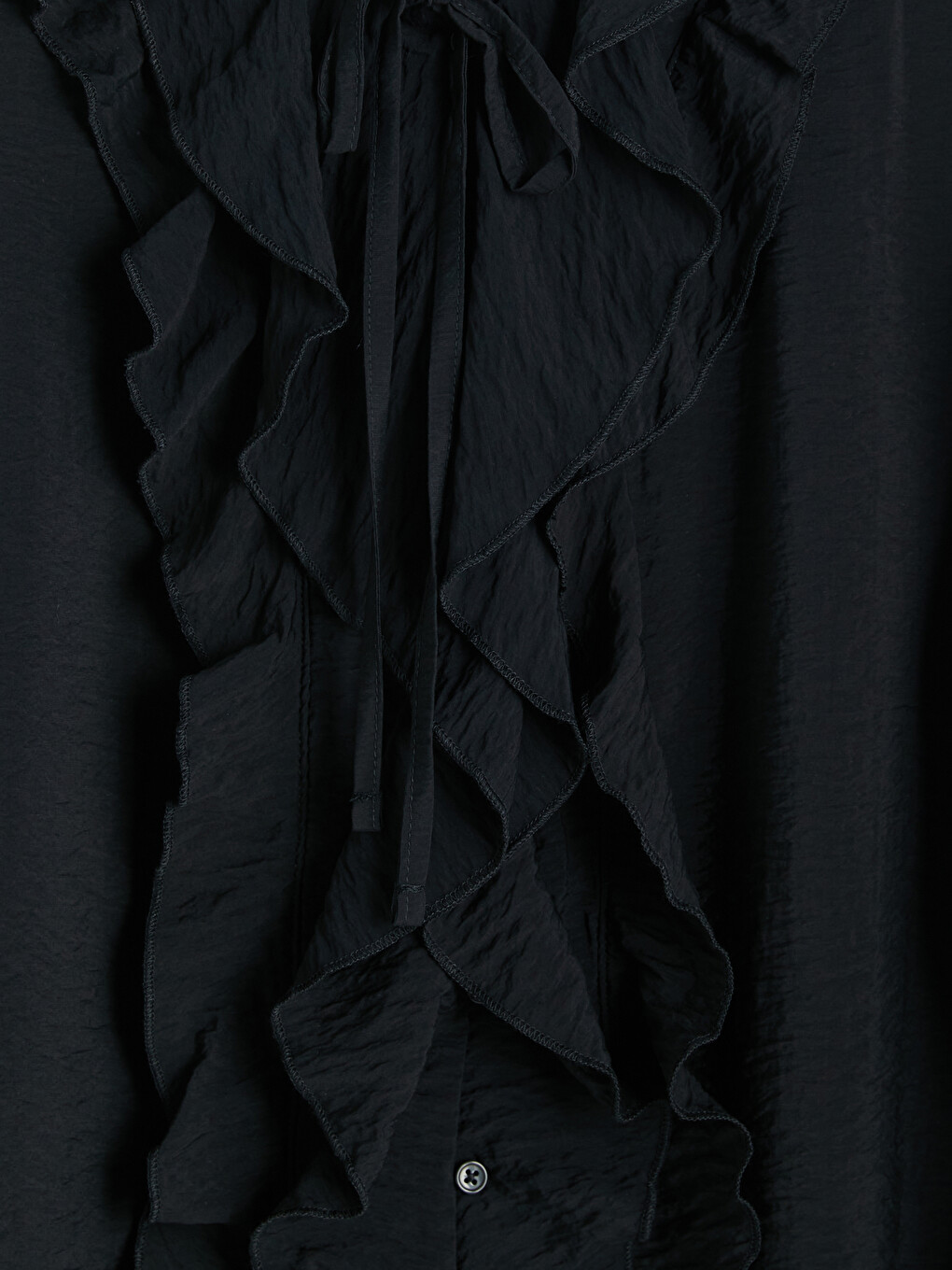 Crew Neck Ruffled Blouse-5