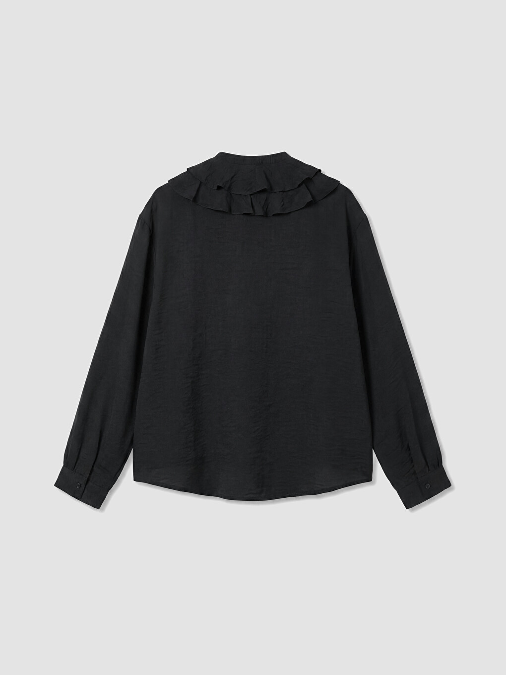 Crew Neck Ruffled Blouse-6