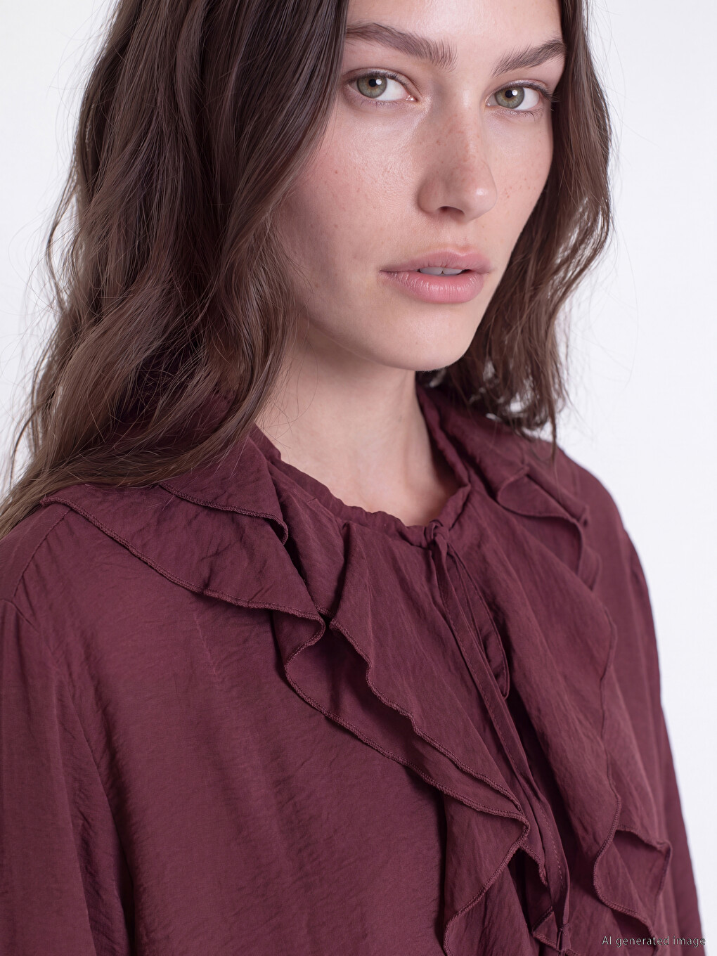 Žena Bordo Bluza-2