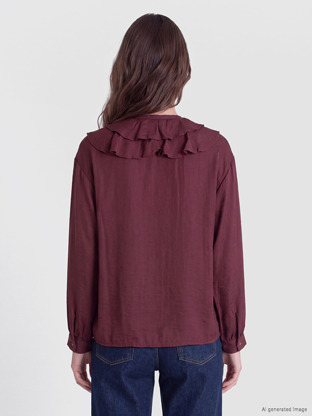 Žena Bordo Bluza-3