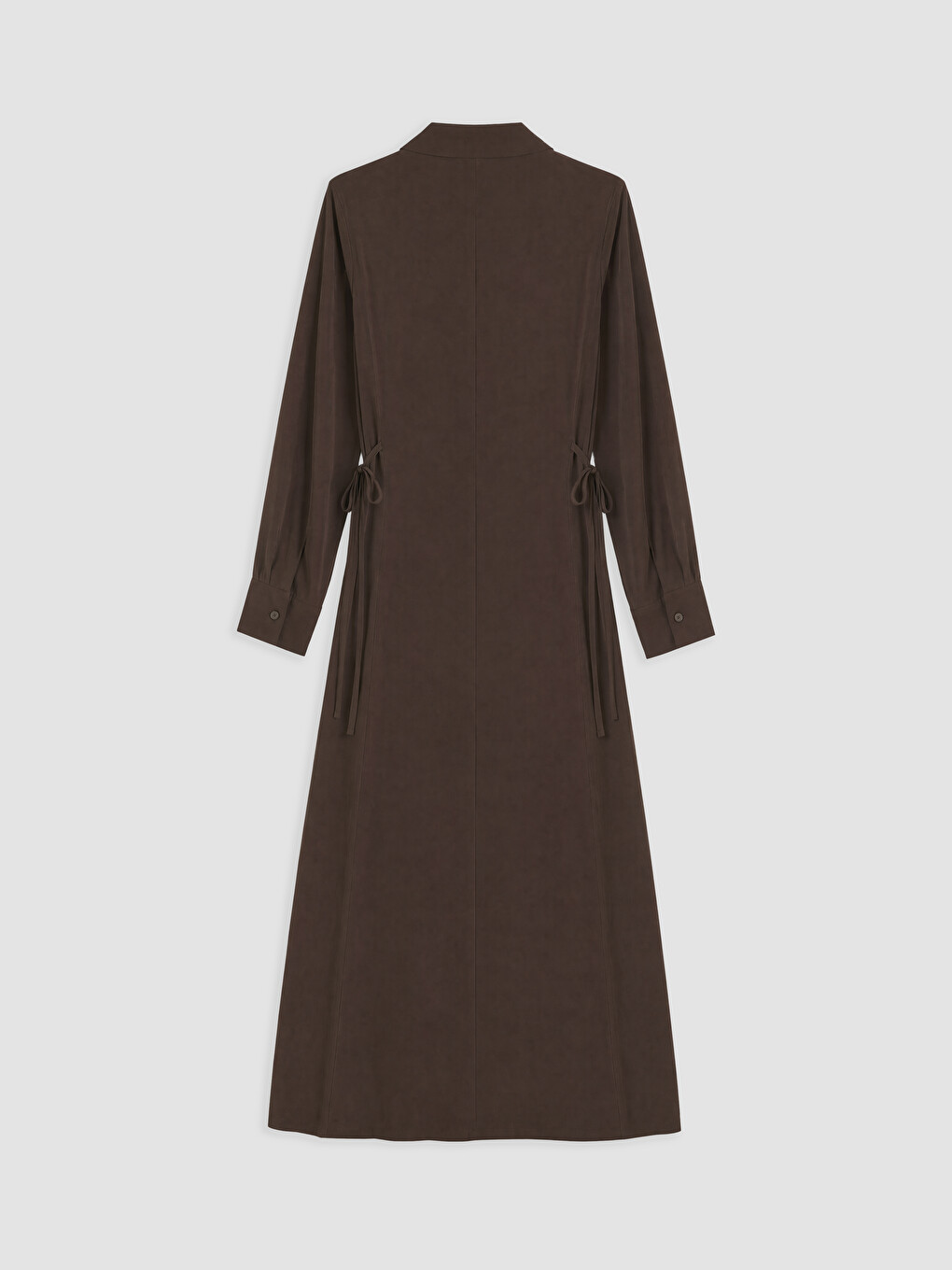 Tie-up Modal Blended Shirt Dress-5