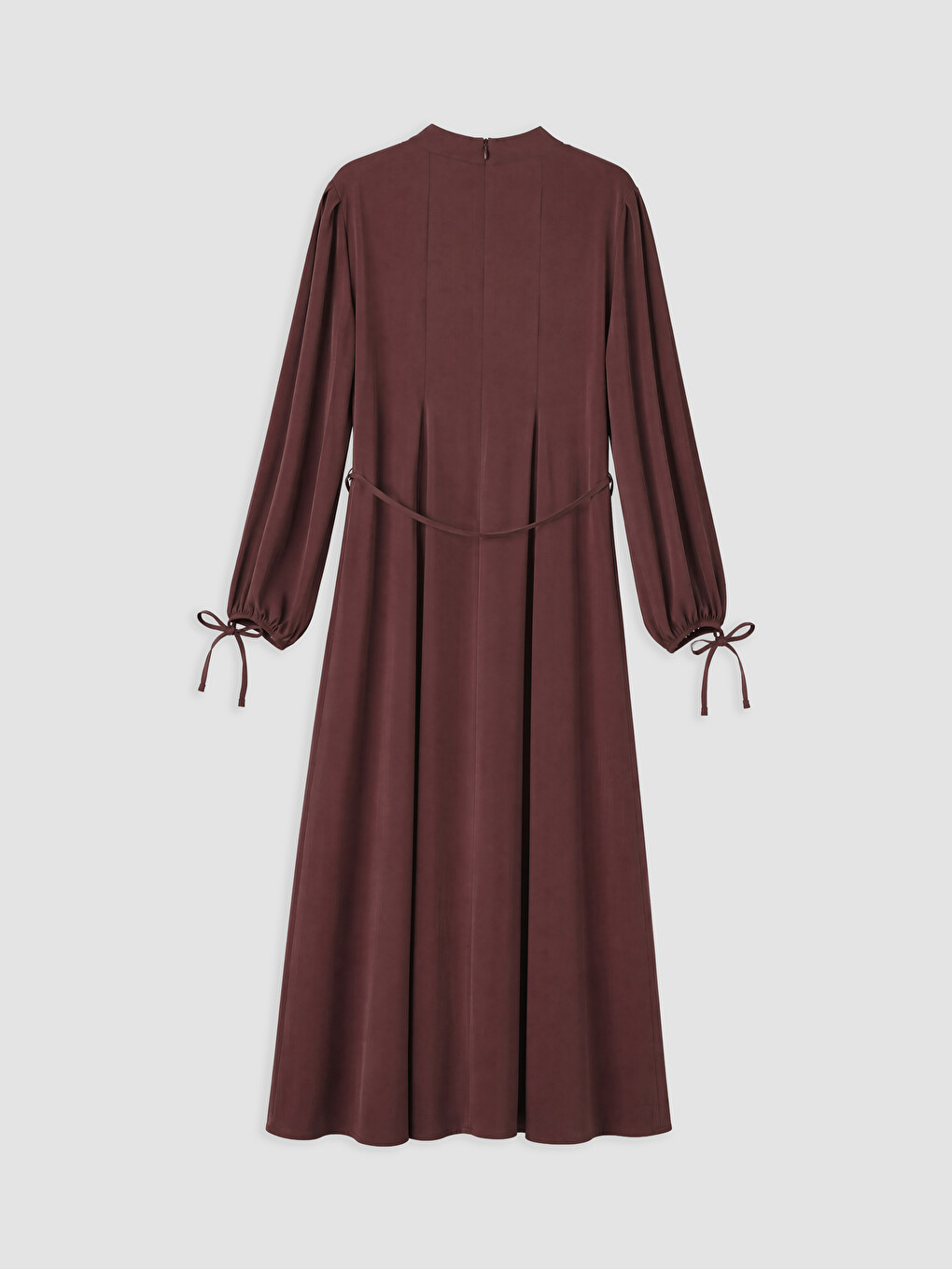 Robe En Mélange De Modal À Col Montant Avec Ceinture À Nouer-5