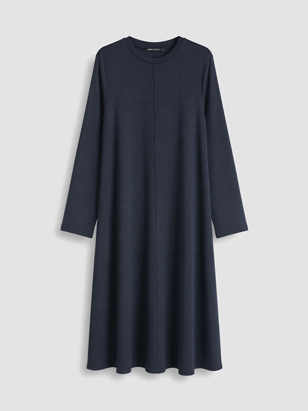 Crew Neck A-line Dress-4