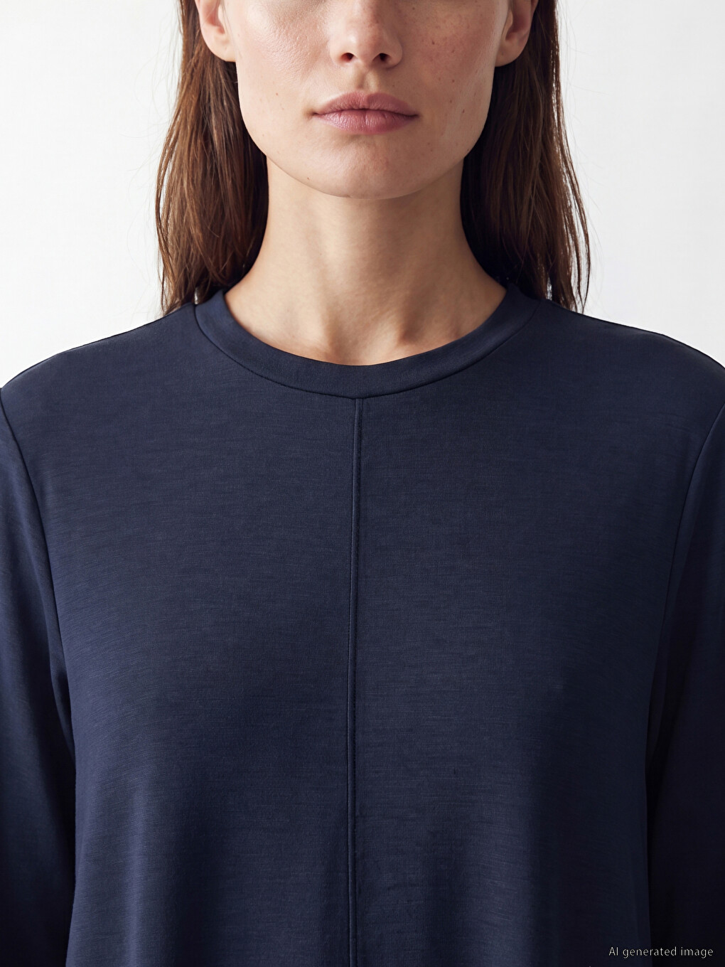 Crew Neck A-line Dress-2