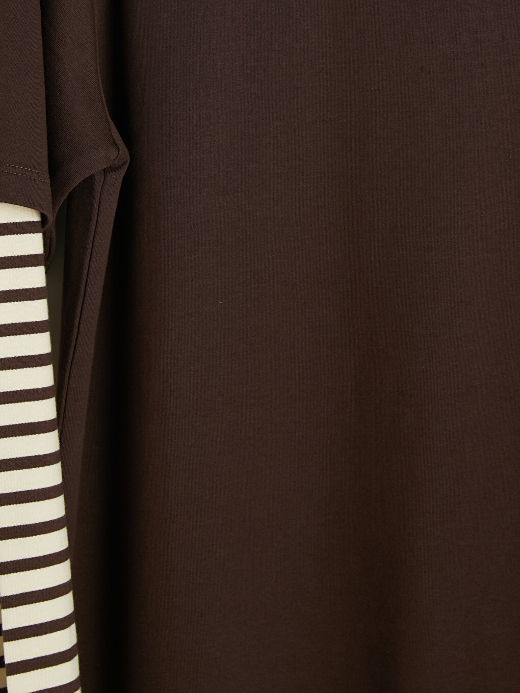 Stand Collar Striped Sweat Dress-6