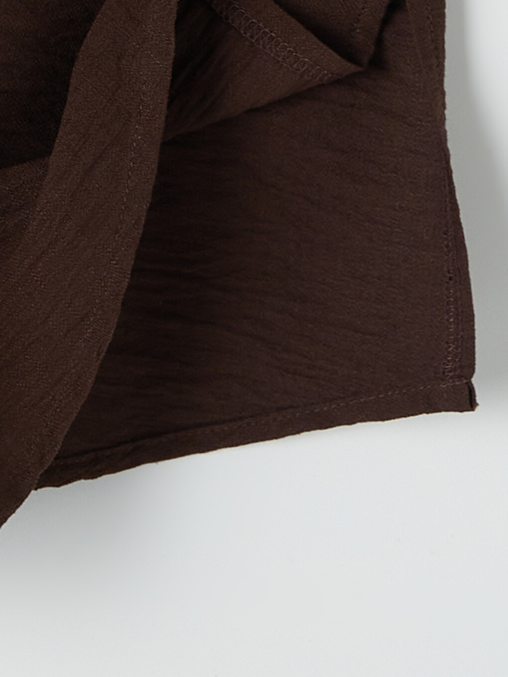 Beli Bağcıklı Oversize Kadın Gömlek-7