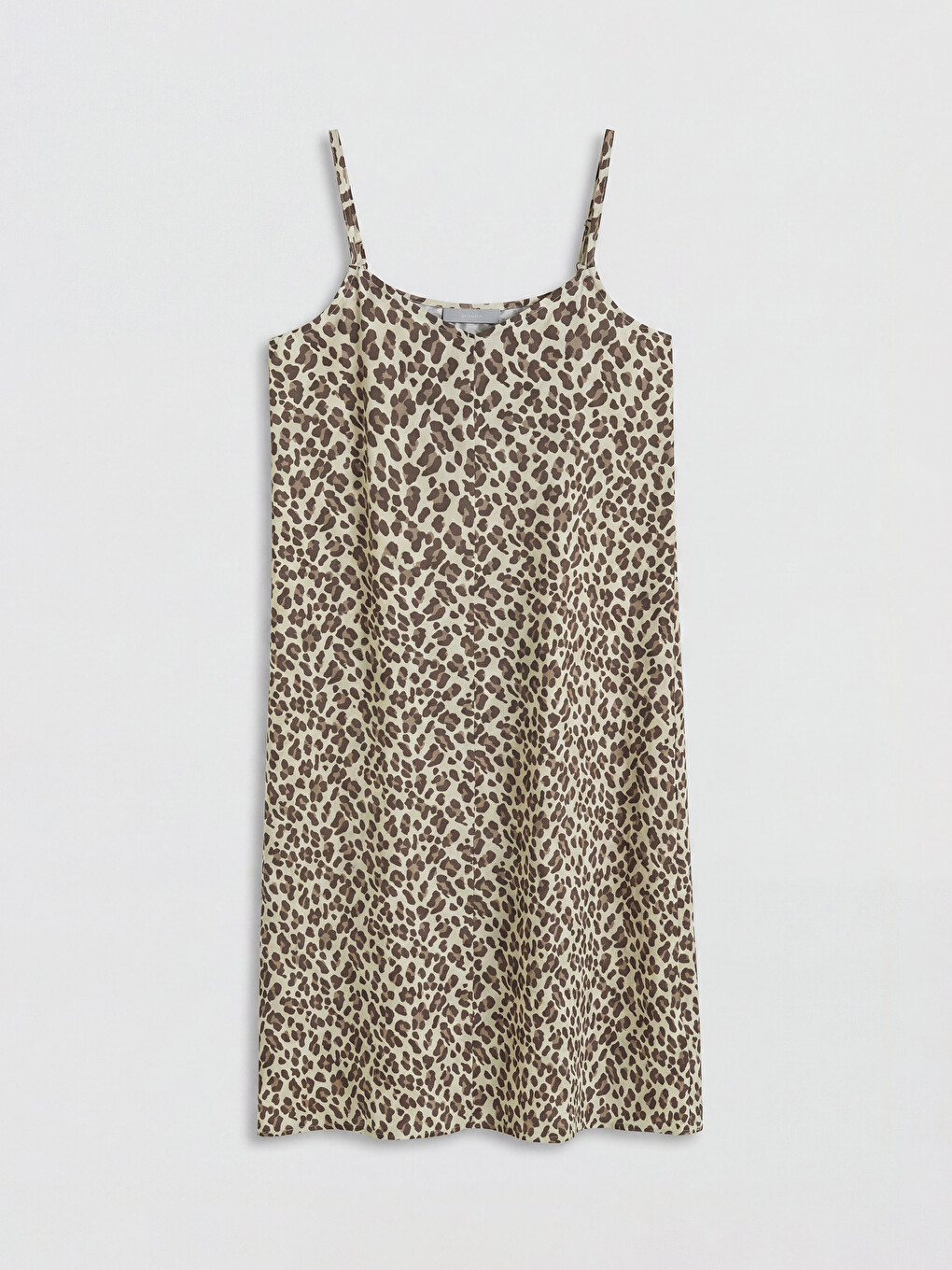 V Neck Leopard Print A Cut Dress-5