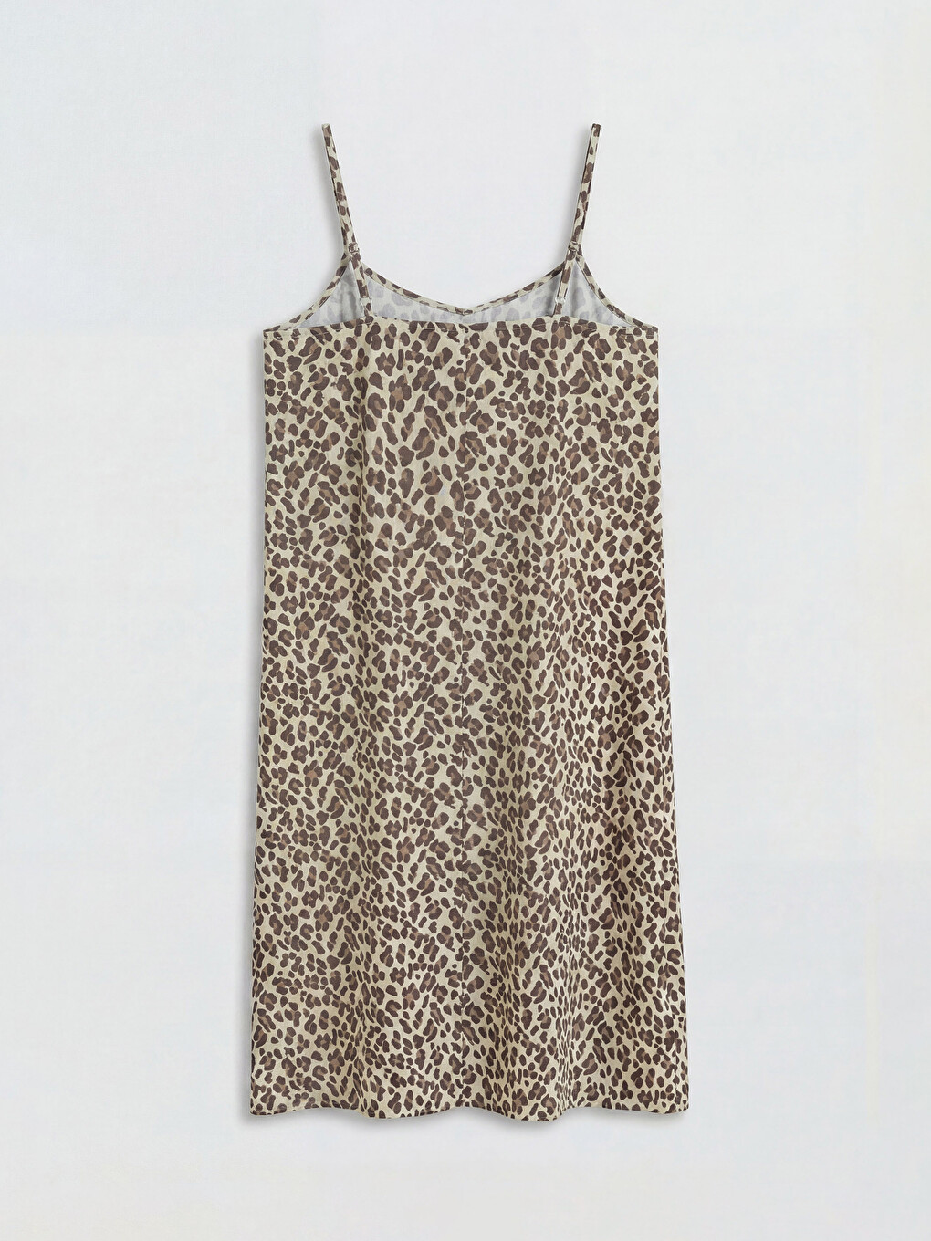 V Neck Leopard Print A Cut Dress-6