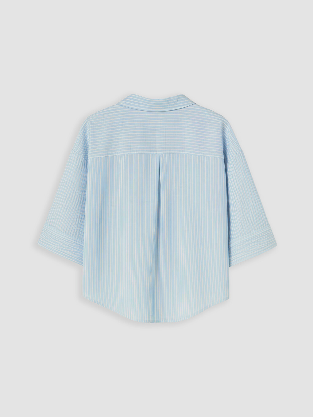 Çizgili Oversize Poplin Kadın Gömlek-5