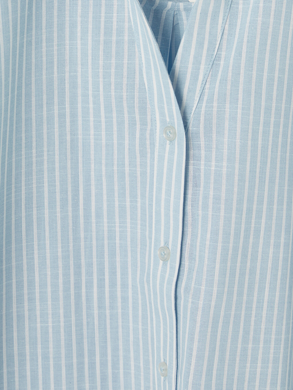 Çizgili Oversize Poplin Kadın Gömlek-6
