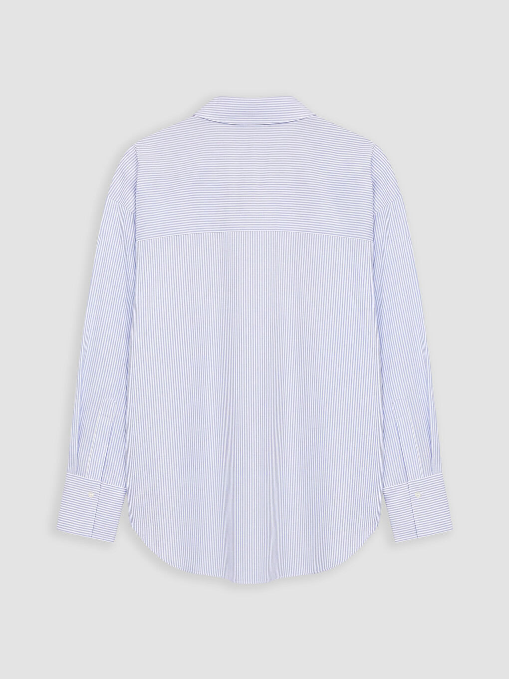 Çizgili Oversize Oxford Kadın Gömlek-5