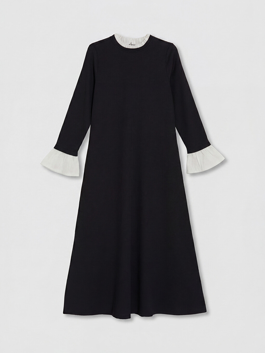 Crew Neck Textured A-line Dress-4