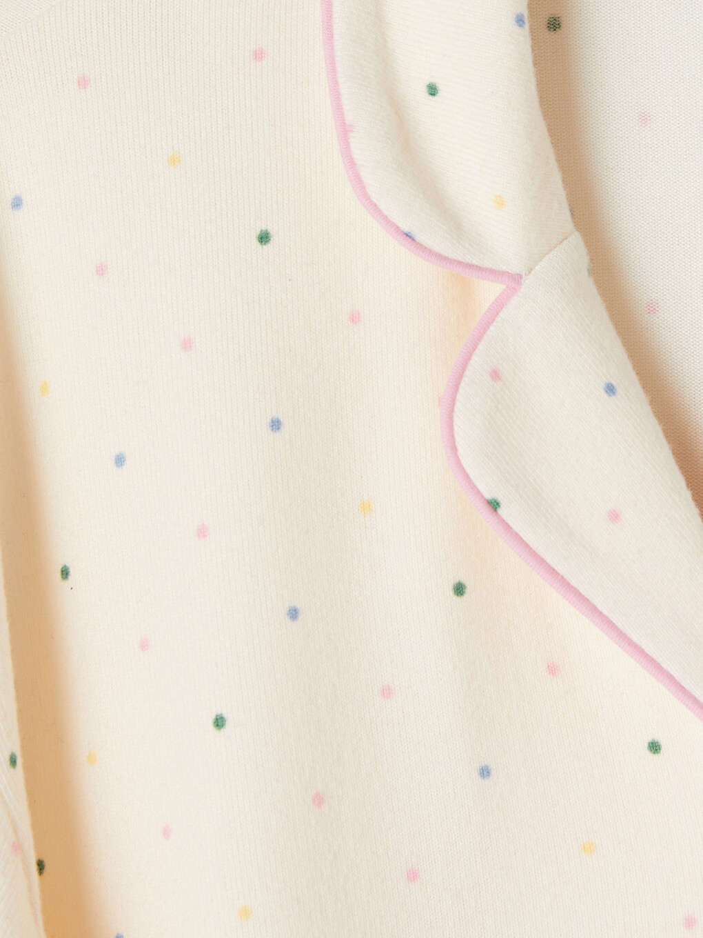 Collared Neck Long Sleeved Patterned Women's Pyjamas Set-6